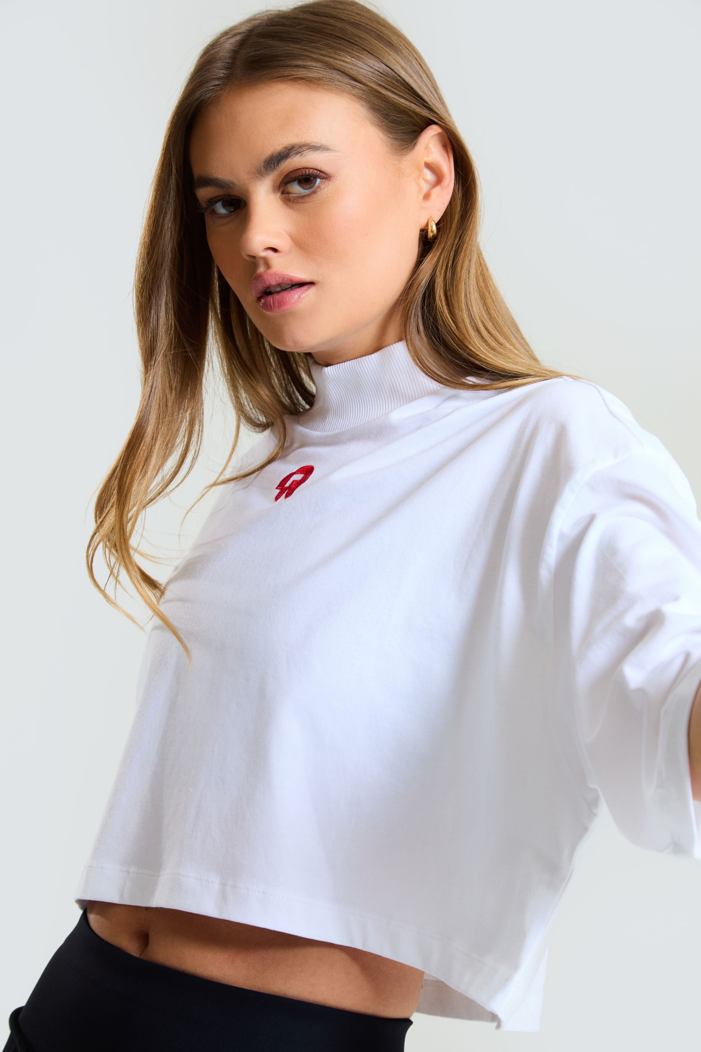Oversized Cropped T-shirt - Inky collection (white)